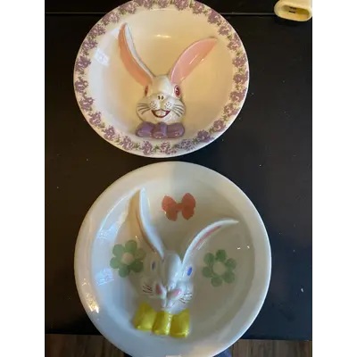 Fy-vintage divided rabbit dish