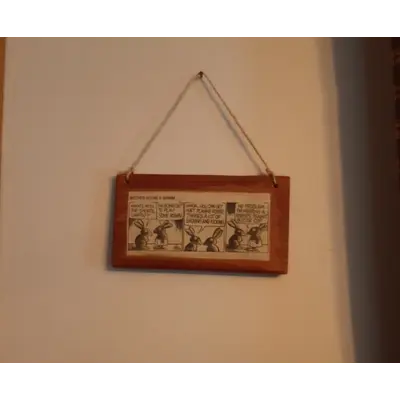 Small cartoon on board