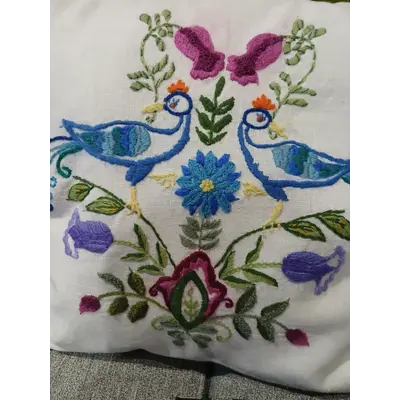 Vintage Cruel handmade throw pillow with zipper