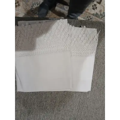 Vintage soft large size crocheted edges pillow cases