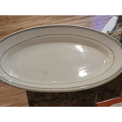 Vintage Allegheny vitrified china oval platter 9 by 13 inch