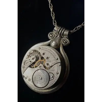 Large pocket Watch Etched