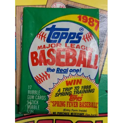1987 Topps baseball wax pack