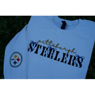 L Steelers w/ Bows Crewneck
