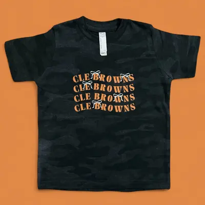 3T Cle Browns w/ Bows T-Shirt