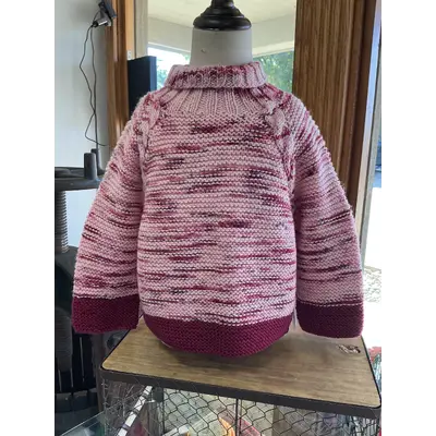 Raspberry Driftwood Pullover - Size 3-4 yr old