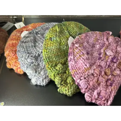The Hand Knitted  PomPom Tuff Hat - Adult Sized (5 Color Options)