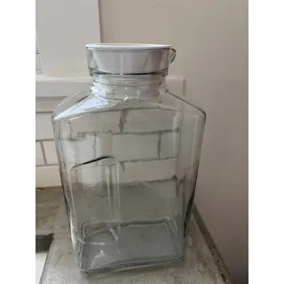 Glass Liquid Bottle with lid