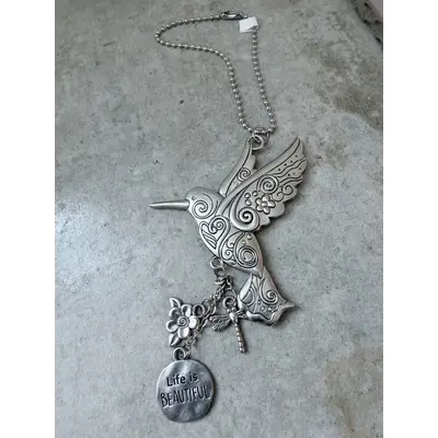 Hummingbird with charms life is beautiful