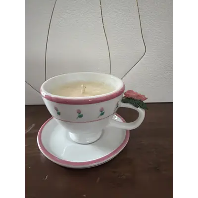 Candle Teacup and saucer
