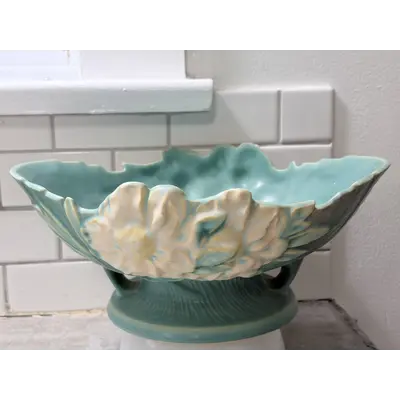 Roseville pedestal bowl