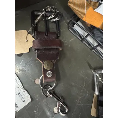 Repurposed belt keychain