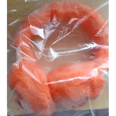 Orange labubu earmuff/headband