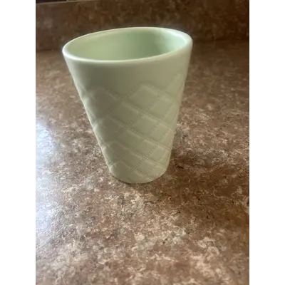 Green ceramic cup