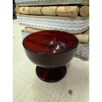 Ruby Red Sherbet Dessert Dish