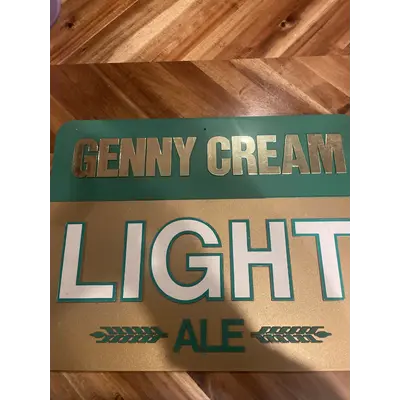 Genny cream light ale sign