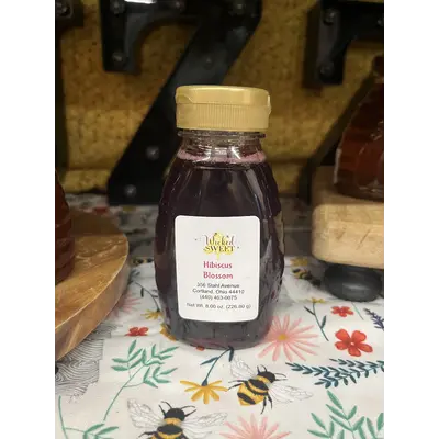 Hibiscus Bloom 8oz Infused Honey