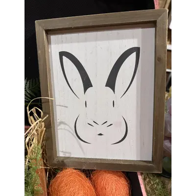Bunny face framed picture