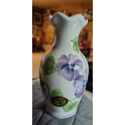 Vtg Andrea Sadek Hand Painted Porcelain Vase kw