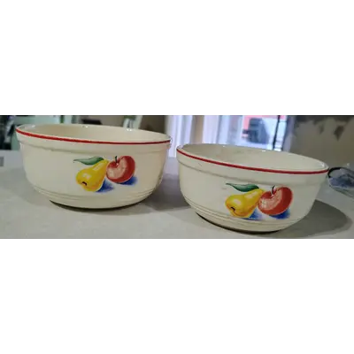 Pair of Vintage Harker Pottery Co. Bowls kw