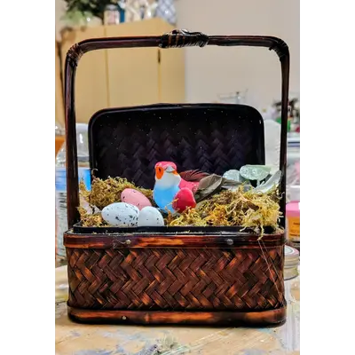 Vtg Chinese Wedding Basket kw