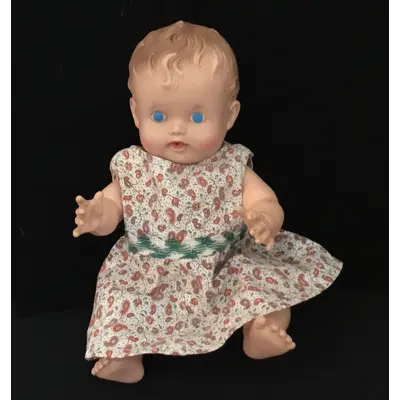 Vintage 1948    6 inch baby doll with handmade dress
