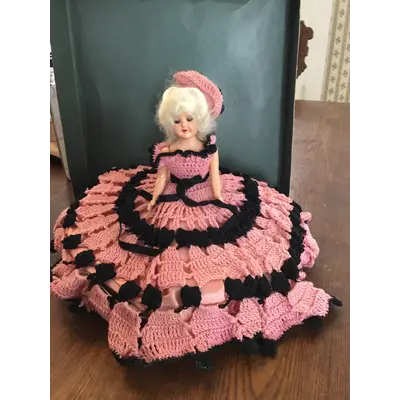 Vintage crochet bed dolls'50s